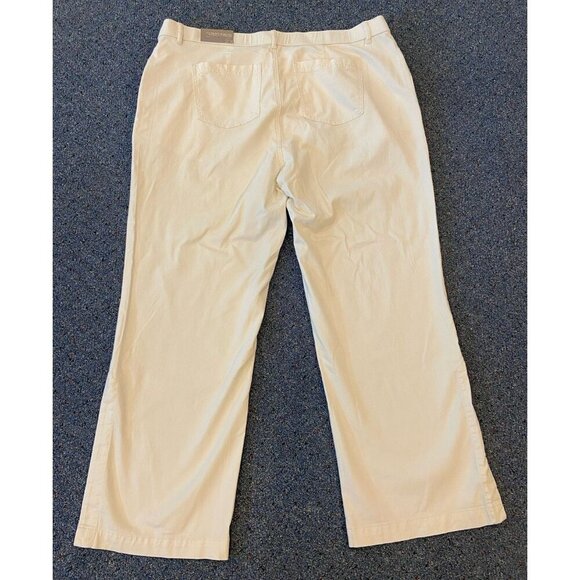 NWT Soft Surroundings Arcadia Wide Leg Split Hem Pants Ivory Pearl 2X New - Picture 5 of 7